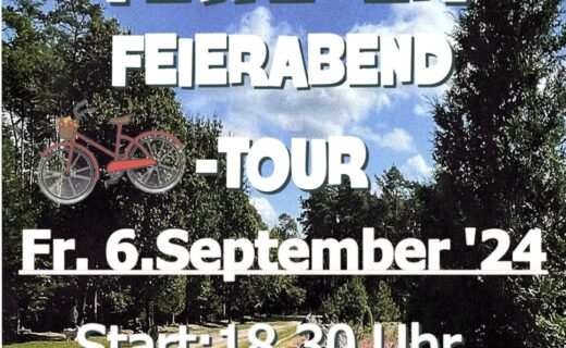 Tewel lädt zur Feierabend-Radtour am Freitag, 6. September 2024 ein